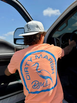 Dirty Marsh Tombstone Neon Logo Tee - Neon Cantaloupe