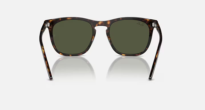 Ray-Ban Havana Square Sunglasses with Green Lenses