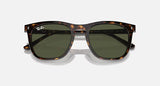 Ray-Ban Havana Square Sunglasses with Green Lenses