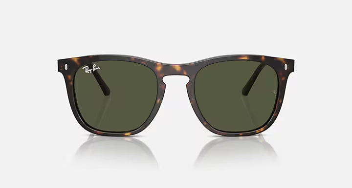 Ray-Ban Havana Square Sunglasses with Green Lenses