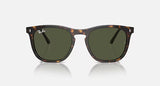 Ray-Ban Havana Square Sunglasses with Green Lenses