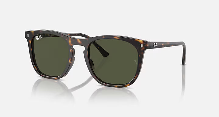 Ray-Ban Havana Square Sunglasses with Green Lenses