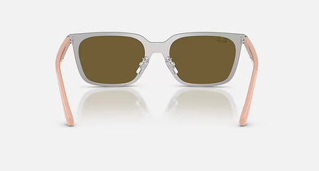 Ray-Ban  Square Metal Frame Sunglasses - with Brown Solid Lenses