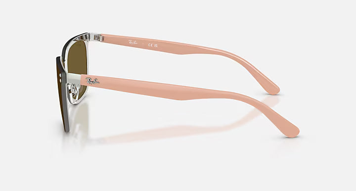Ray-Ban  Square Metal Frame Sunglasses - with Brown Solid Lenses
