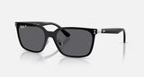 Ray-Ban Square Mask Sunglasses – Silver Metal Frame with Grey Polarized Lenses