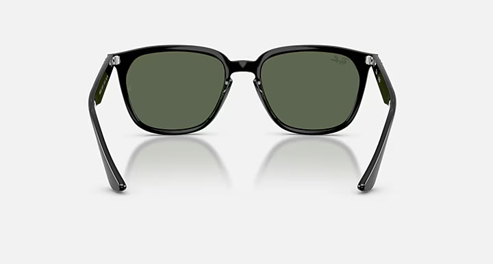 Ray-Ban Polarized Dark Green Square Unisex Sunglasses