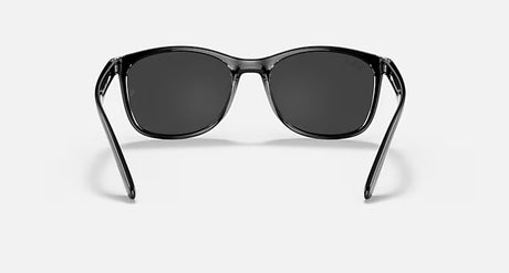 Ray-Ban Polarized Black Rectangular Sunglasses - Transparent Lenses