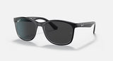 Ray-Ban Polarized Black Rectangular Sunglasses - Transparent Lenses