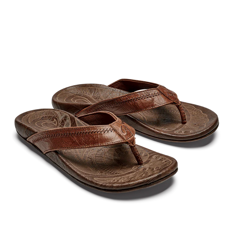 OluKai Hiapo Men's Leather Beach Sandals