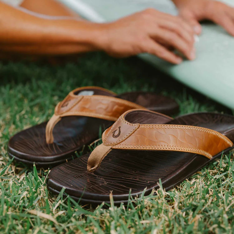 Olukai Hikianalia Men’s Leather Beach Sandals