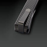 Ocaso Solstice - Carbon Fiber / Black Straight Blade Knife