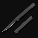 Ocaso Solstice - Titanium / Black Straight Blade Knife