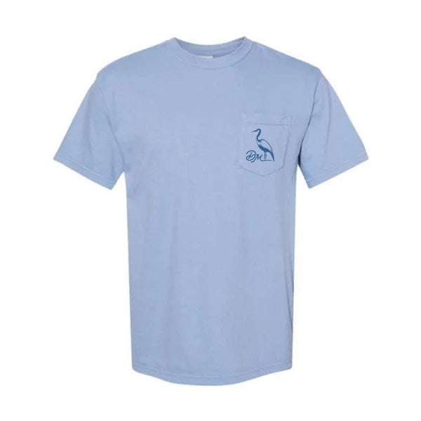 Dirty Marsh Beer Label Tee - Washed Denim