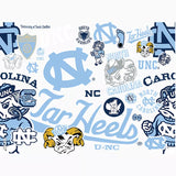 UNC Tarheels All Over Wrap Tumbler w/ Lid
