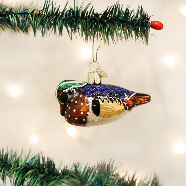 Old World Christmas Wood Duck Christmas Ornament