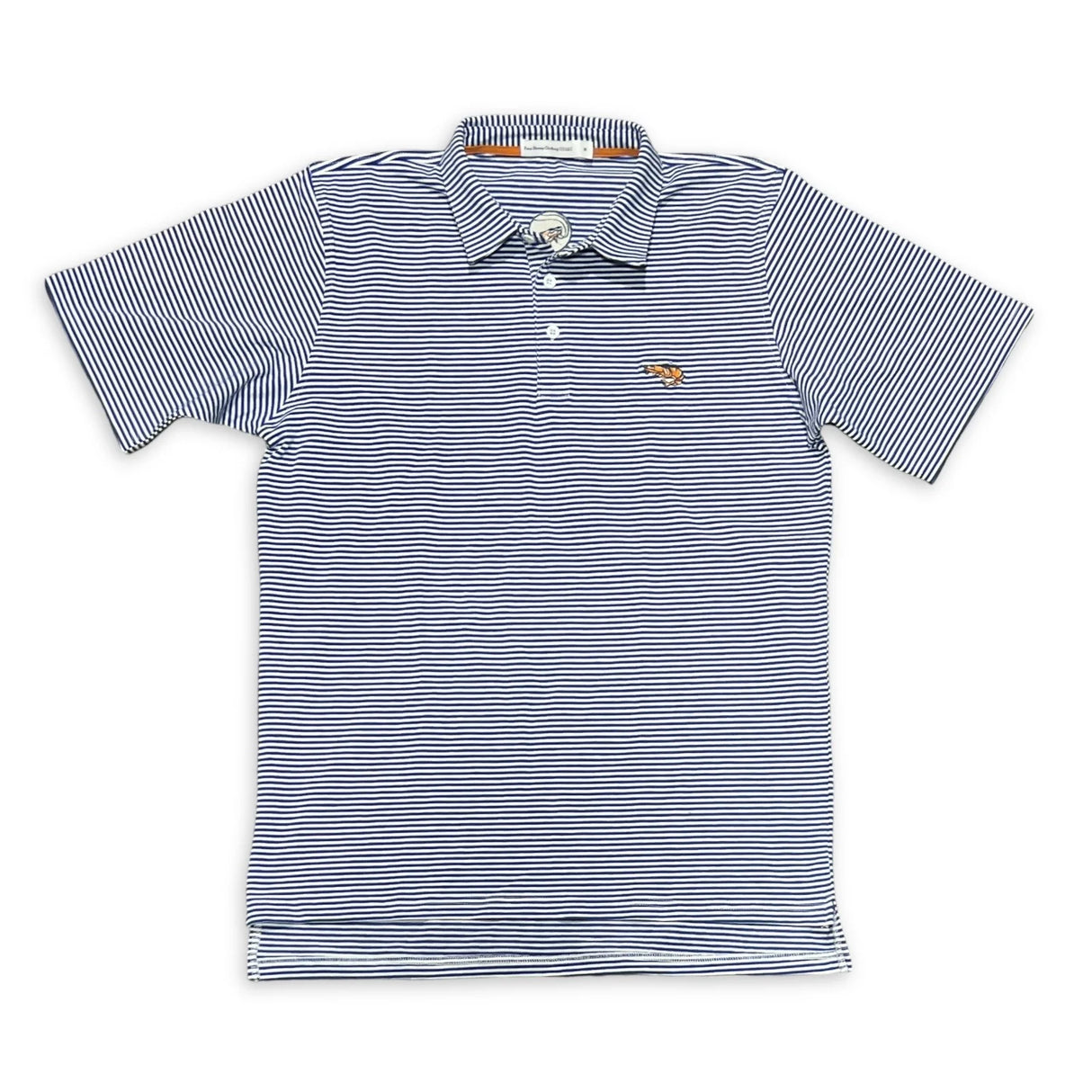Pimp Shrimp Men’s Polo Dark Blue Striped