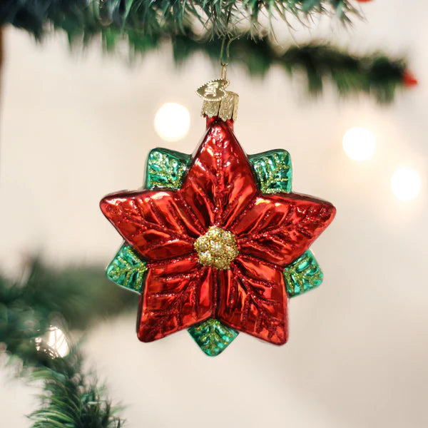 Old World Christmas Poinsettia Star Ornament