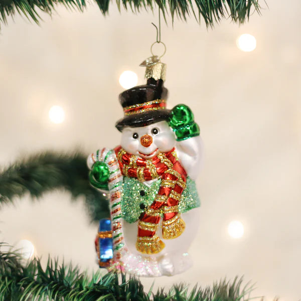 Old World Christmas Candy Cane Snowman