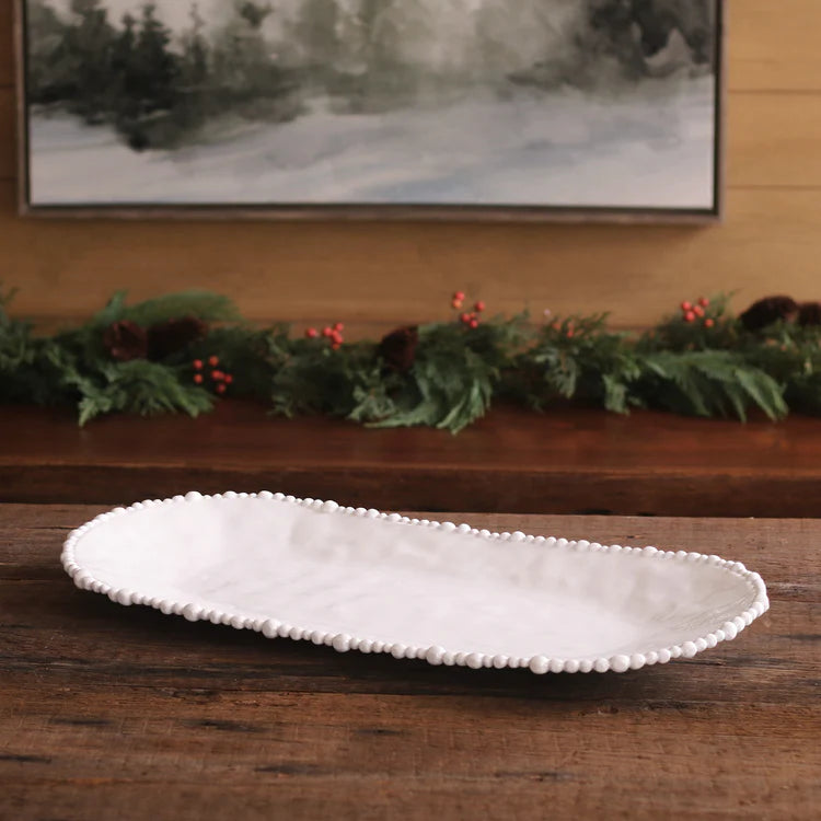 Beatriz Ball Collection VIDA Alegria Large Oval Platter (White)