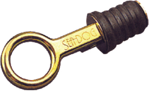 Sea-Dog Brass Snap Handle Drain Plug, 1" Without Chain