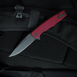 Ocaso Strategy - Red Aluminum / Black Blade Knife