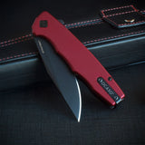 Ocaso Strategy - Red Aluminum / Black Blade Knife