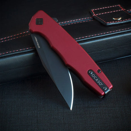 Ocaso Strategy - Red Aluminum / Black Blade Knife