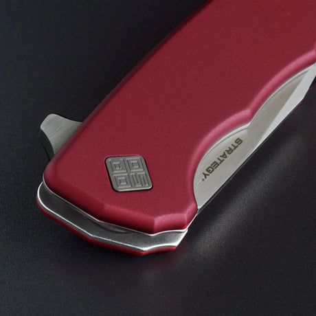 Ocaso Strategy - Red Aluminum / Satin Blade Knife