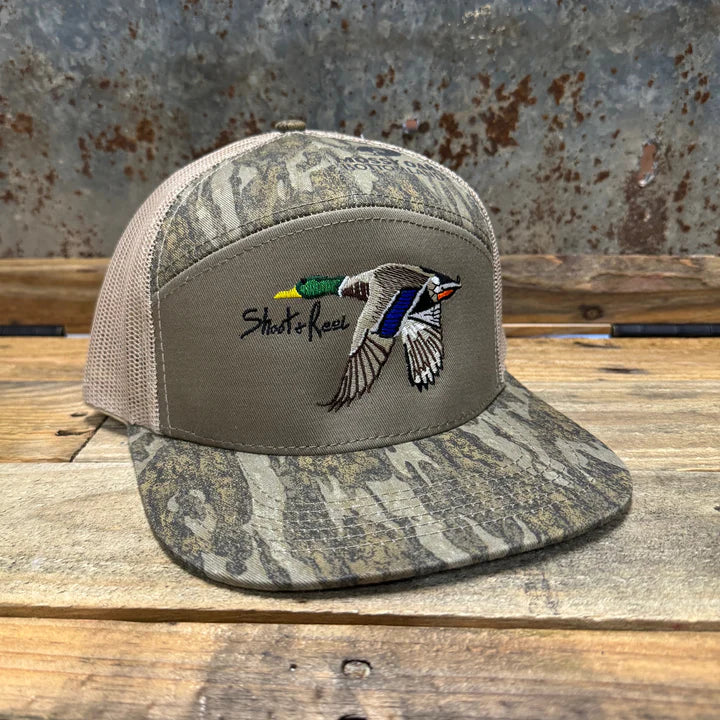 Sa7age Flatbill Mallard Embroidery Hat (Mossy Oak Bottomland and Balsa)