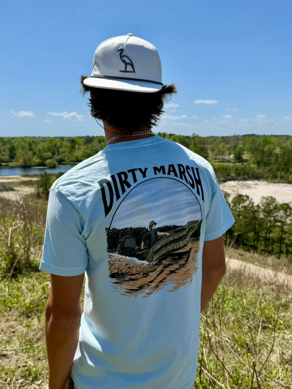 Dirty Marsh Marshall On da Riva Tee - Chambray