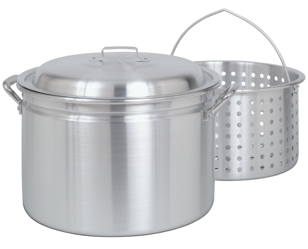 Bayou Classic 24 Quart Aluminum Stockpot With Basket