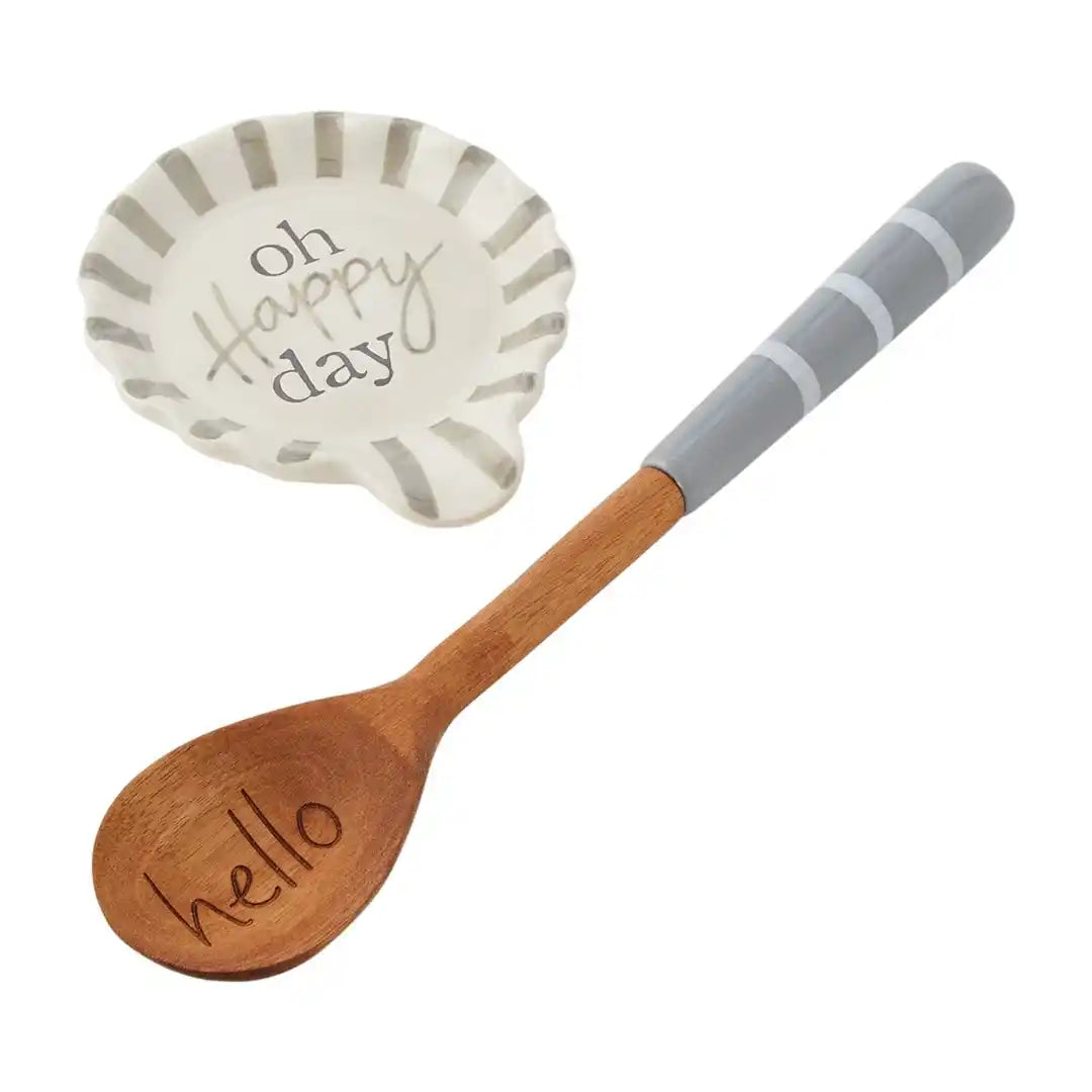 Mud Pie Happy Spoon Rest Set