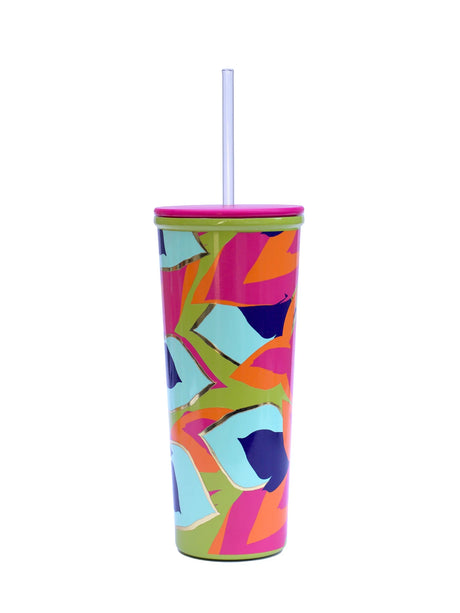 Mary Square 24oz Stainless Straw Tumbler