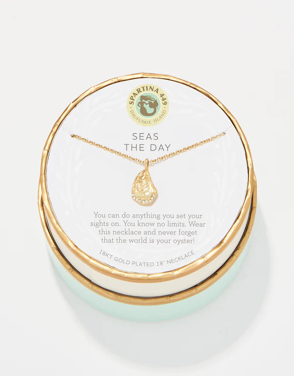 Spartina 449 Sea La Vie Necklace Seas the Day/Oyster