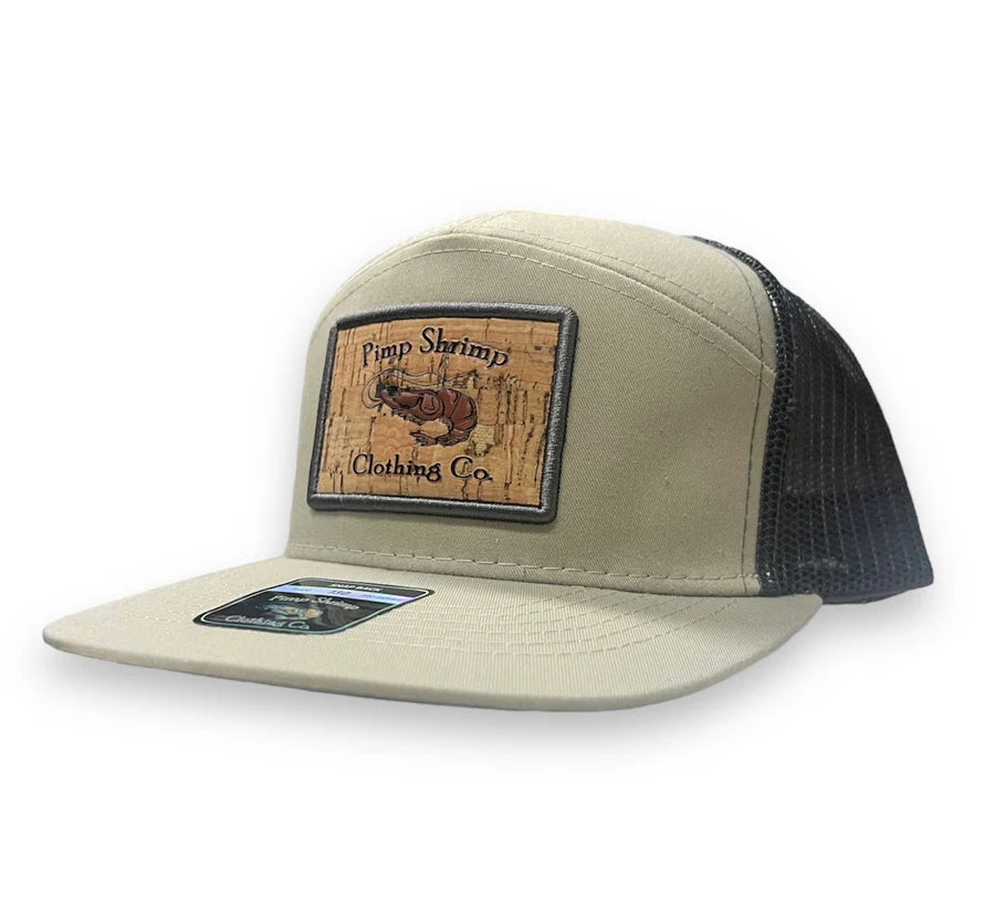 Pimp Shrimp Driftwood 7-Panel Trucker Hat (130)