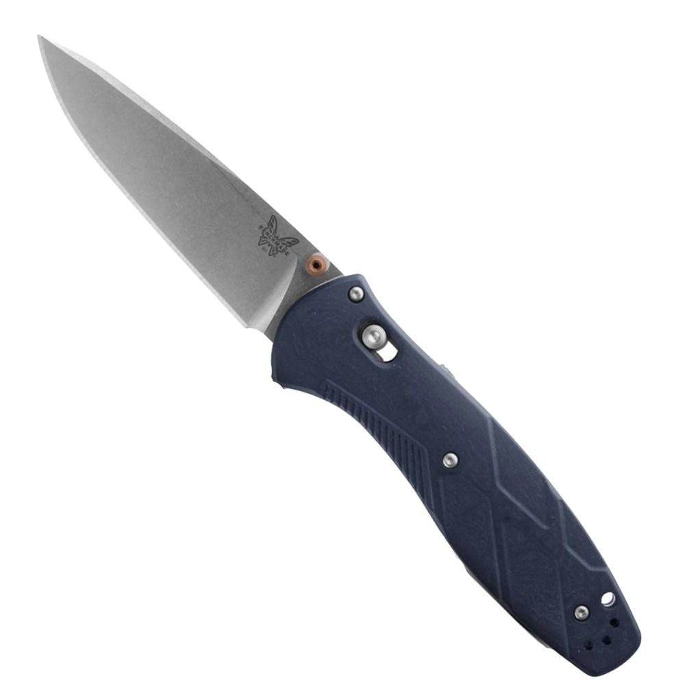 Benchmade Barrage Folding Drop Point Knife, Canyon Blue