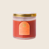 Pumpkin Spice Textured Glass Candle w/ Metal Lid