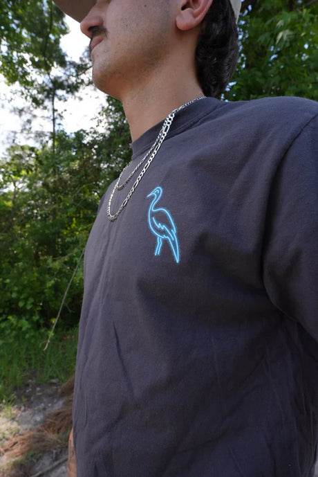 Dirty Marsh Outfitters Circle Neon Tee - Black
