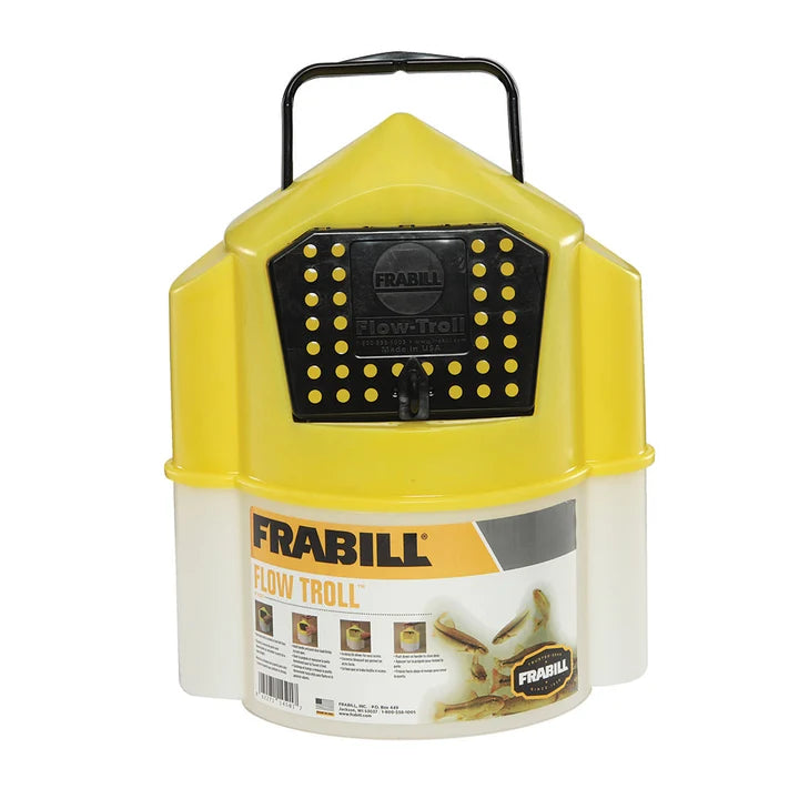 Frabill Yellow/White Flow Troll Bucket - 6 Quart