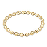 Classic Grateful Pattern mm Bead Bracelet - Gold
