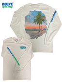Bender Palm Tree Design Long Sleeve Tshirt with Sleeve Logo