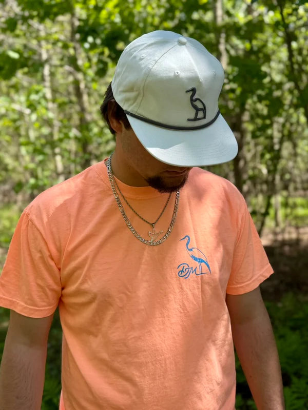 Dirty Marsh Tombstone Neon Logo Tee - Neon Cantaloupe