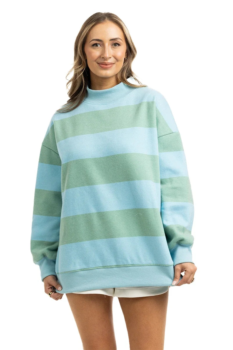 Katydid Striped Mockneck Pullover