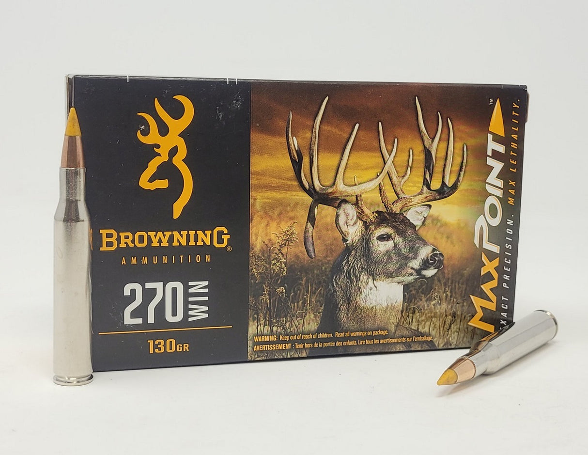 Browning - 270 Win Ammunition 130 Grain Max Point 20 Rounds