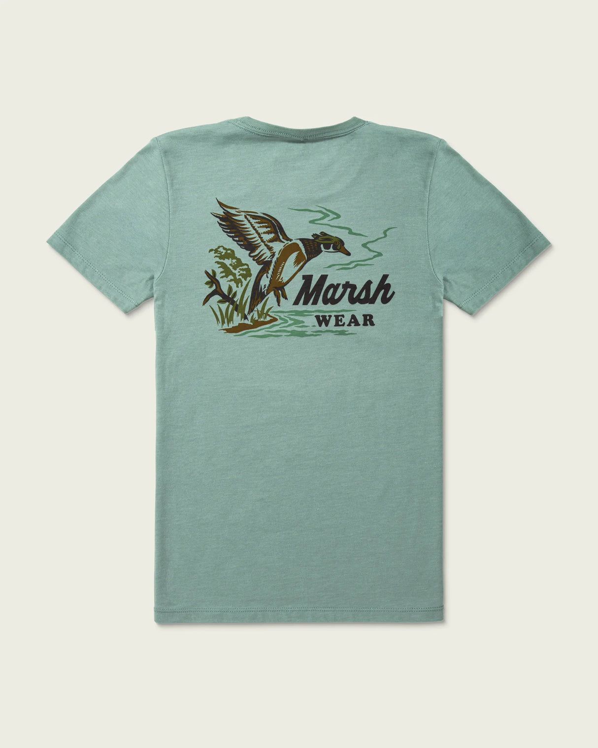 Marsh Wear Youth Heritage Wood Duck Tee - Agate Heather