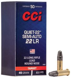 CCI Quiet-22 SEMI-AUTO 22LR Lead Round Nose, 45 grain