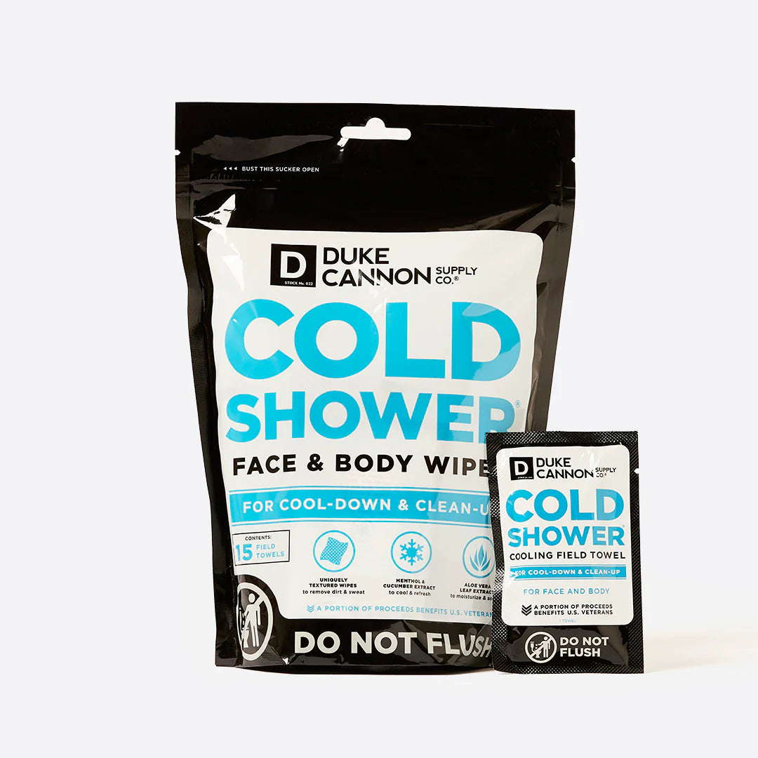 Duke Cannon Cold Shower Cooling Field Towels Pouch - 15 Count