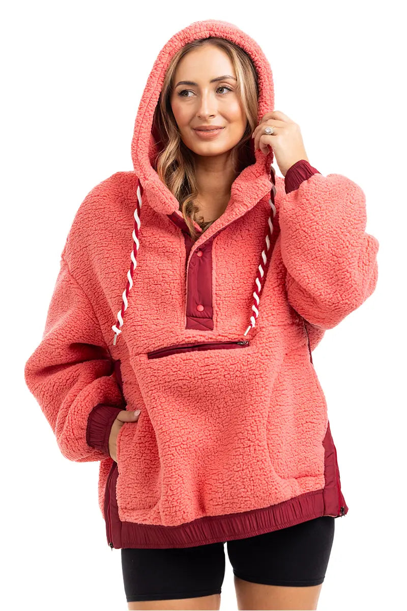 Katydid Two-Toned Sherpa Fleece Pullover