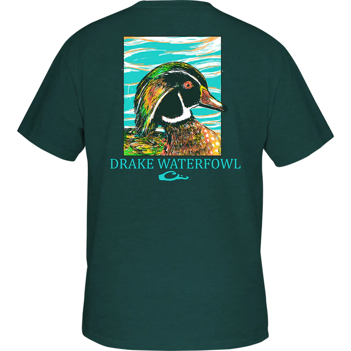 Drake Waterfowl Pop Art Wood Duck T-Shirt