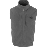 Gray vest with a brand logo on a white background